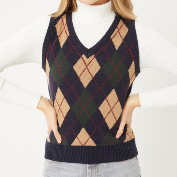 Argyle Pattern Sweater Vest - Picture 11 of 16